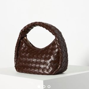 Anthropologie Inez Woven Chocolate Brown Bag
